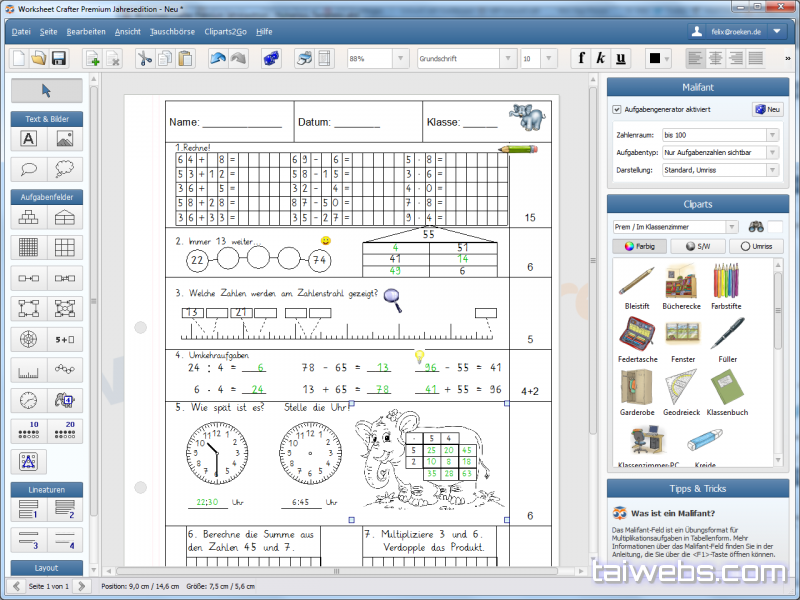 The variety and simplicity of the layouts will make learning interesting and fun (Worksheet Crafter Premium Edition)